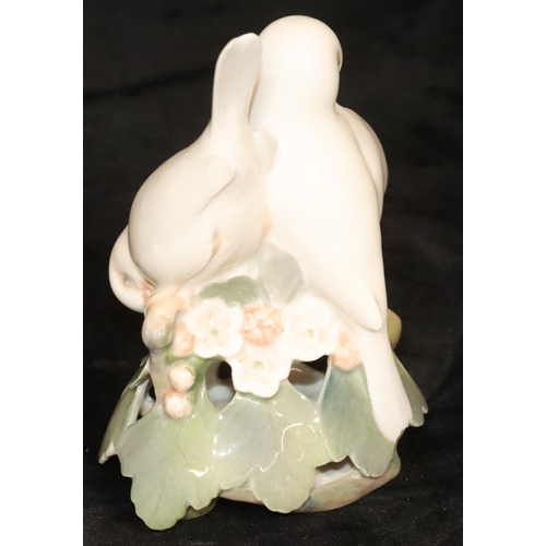 153 - A Royal Copenhagen group of 2 lovebirds 402, 13.5cm high