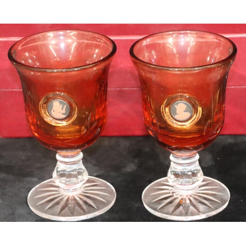 171 - A pair of Wedgwood limited edition glasses 