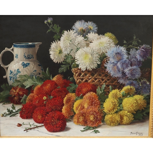 204 - Dora Green, 19th Century oil on canvas, 54,cm x 67cm, still life 