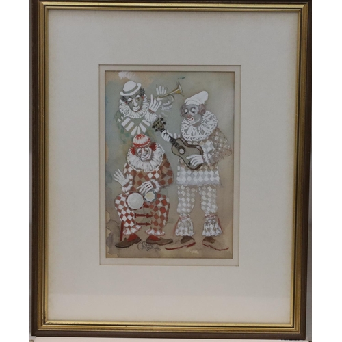 205 - John Uht, a pair of watercolours, 20.5cm x 14cm, 