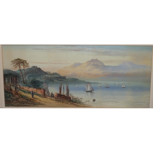 209 - Thomas Charles Leeson Rowbotham (1823-1875), a pair of watercolours, 23cm x 53cm, overall 50cm x 81c... 