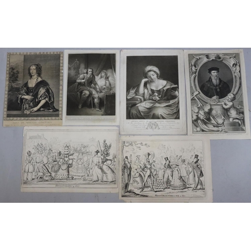 218 - 2 19th Century black and white etchings 