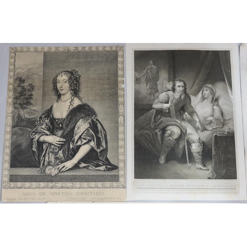 218 - 2 19th Century black and white etchings 