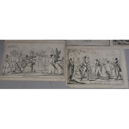 218 - 2 19th Century black and white etchings 