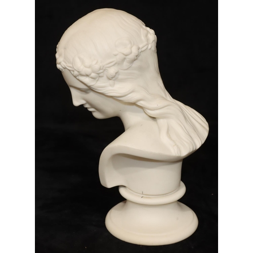 46 - A Parian bust of a lady 