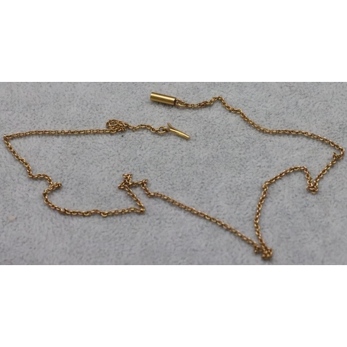 516 - A 15ct gold chain, 40cm long, 3.6 grams