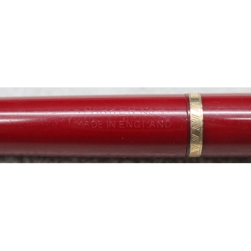 522 - A Parker no. 3, red propelling pencil