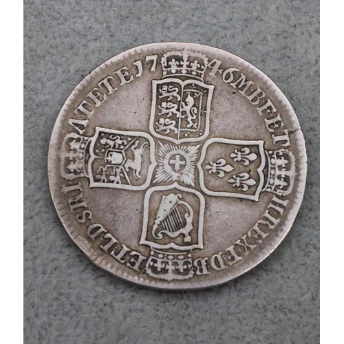 545 - A George II Lima silver half Crown, 1746, 14.6 grams