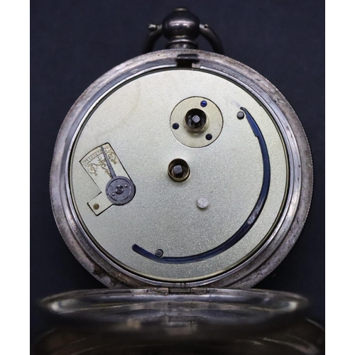 619 - Kendal & Dents 935 silver open faced pocket watch with white enamel dial, seconds dial and Roman num... 