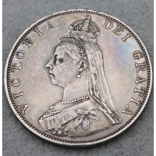 627 - A Victorian silver double Florin, 1887, 22.5 grams