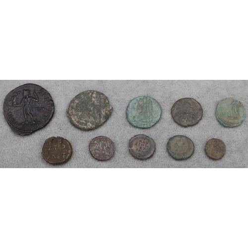 630 - 10 various Roman coins