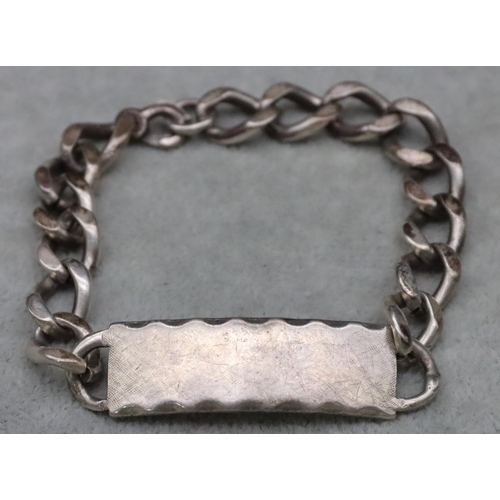 647 - A London silver gentlemen's identity bracelet, 44.8 grams