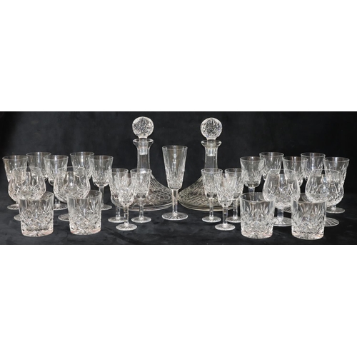 65 - A part Waterford set of drinking glasses, comprising of 4 brandy balloons, 13cm high, 4 tumblers, 9.... 