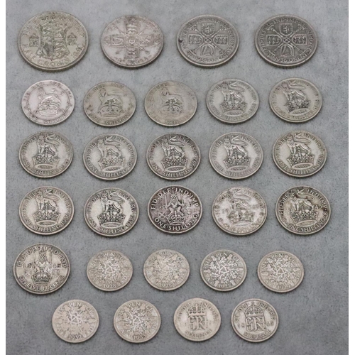 674 - A George VI Half Crown, 1940 and a quantity of various One Florin, One Shilling, Sixpences etc., all... 