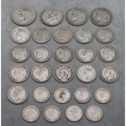 674 - A George VI Half Crown, 1940 and a quantity of various One Florin, One Shilling, Sixpences etc., all... 