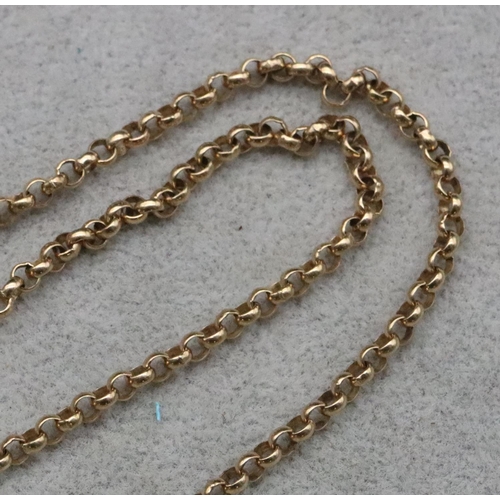 698 - A 9ct gold linked chain, 51cm long, 10.7 grams