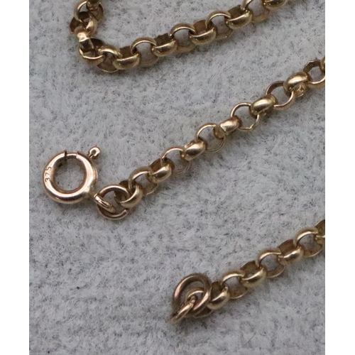 698 - A 9ct gold linked chain, 51cm long, 10.7 grams