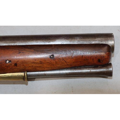 772 - A George III Long Sea Service Flintlock belt pistol, stamped 