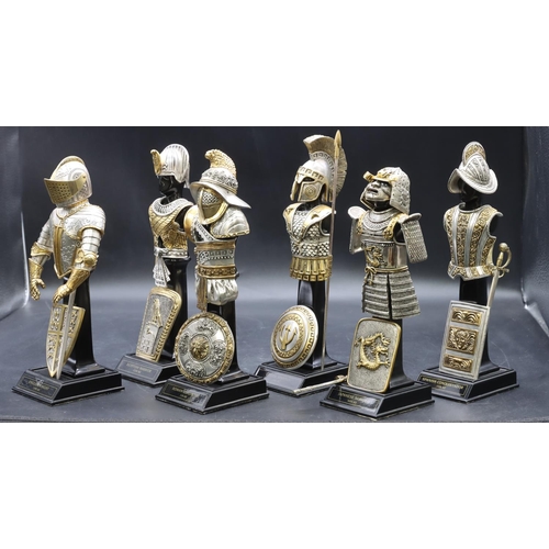 774 - A set of 6 good quality reproduction miniature suits of armour, on stands 