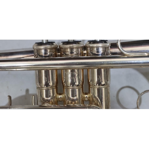 785 - A Yamaha silvered cornet (cased)