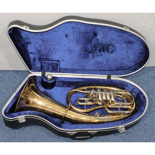 786 - B & S, Markneukirchen gilt metal Euphonium Baritone (cased)