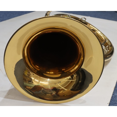 786 - B & S, Markneukirchen gilt metal Euphonium Baritone (cased)