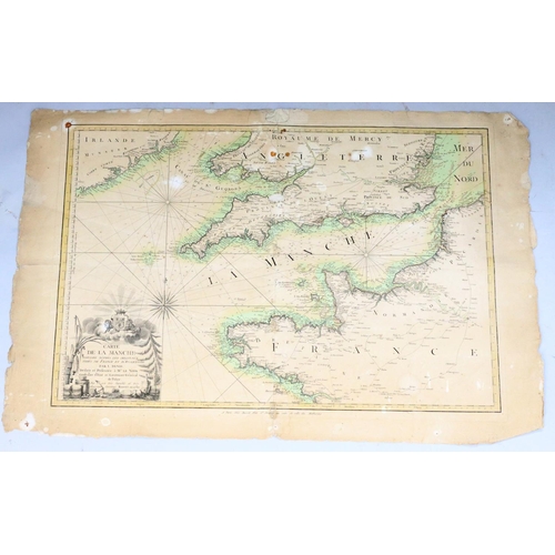 821 - An 18th Century hand-coloured map 