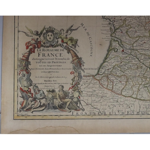 826 - An antique hand-coloured map 