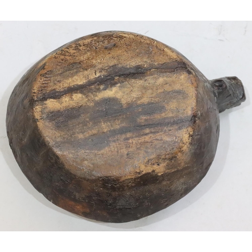 853 - A Continental Treen round bulbous shaped jug, 28cm wide, 12cm high