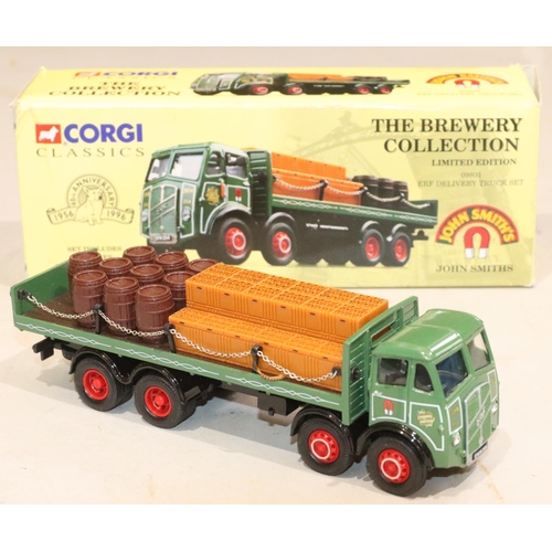 859 - 4 Corgi Classics, 14304 Crow Carrying Co, 09801, an ERF Delivery Truck Set John Smith's (boxed), 137... 