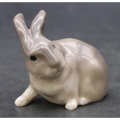 86 - A Royal Copenhagen small figure of a rabbit, number 1691, 5.2cm high