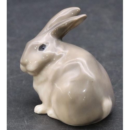 86 - A Royal Copenhagen small figure of a rabbit, number 1691, 5.2cm high