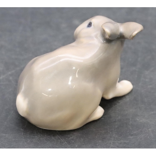 86 - A Royal Copenhagen small figure of a rabbit, number 1691, 5.2cm high