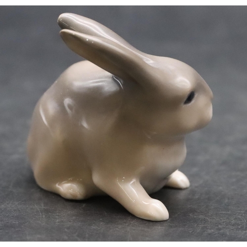 86 - A Royal Copenhagen small figure of a rabbit, number 1691, 5.2cm high