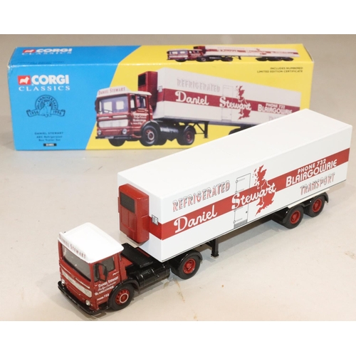 860 - 4 Corgi Classics, 27601 Atkinson 8-wheel Truck and Trailer with Loads Set (boxed), 21401 Wall's AEC ... 