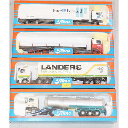 864 - 4 Tekno 1/50th Scale Trucks, Kramer BRT International Bulk Liquids, Inter Forward Logistics and Land... 