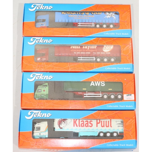 872 - 4 Tekno 1/50th Scale Trucks, Neil Taylor number 115, Knights of Old number 117, Johnson's number 111... 