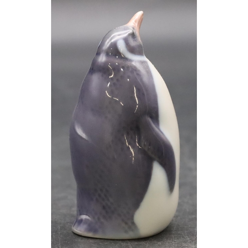 90 - A Royal Copenhagen figure of a standing penguin, 7.2cm high