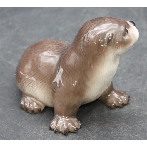 91 - A B&G Copenhagen figure of an otter 