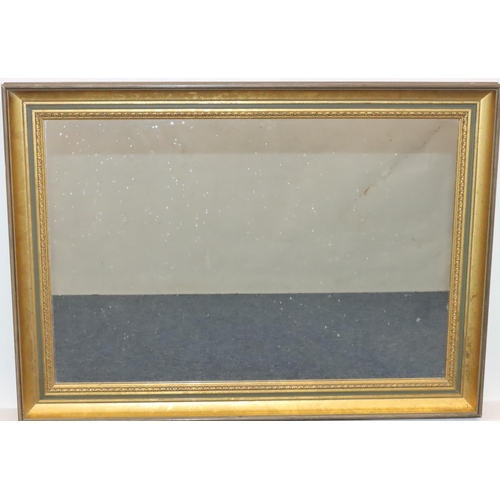 928 - A modern gilt hanging rectangular wall mirror, 55cm high, 77cm wide