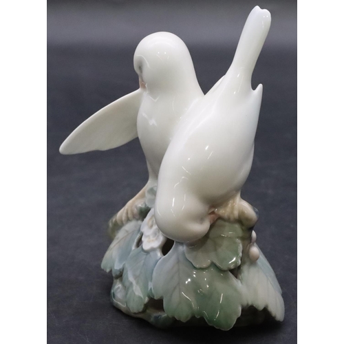 93 - A Royal Copenhagen group of 2 lovebirds, number 402, 13.5cm high