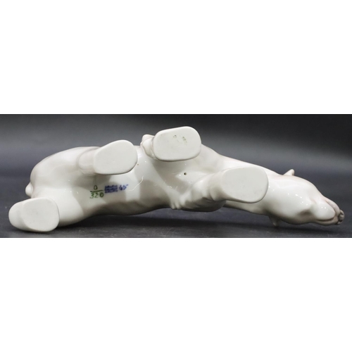 96 - A Royal Copenhagen figure of a polar bear, 18cm long