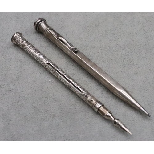 360 - A sterling silver propelling pencil/fountain pen and another propelling pencil (2)