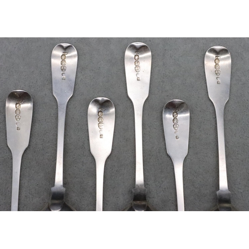 361 - A set of 6 Victorian silver teaspoons, Newcastle 1844, maker's mark IW, 3.6oz