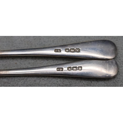 395 - A set of 6 Sheffield silver cake forks, 3.1oz (cased)