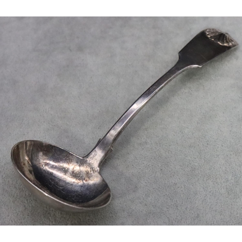 407 - A Victorian Newcastle silver small ladle, 1.8oz