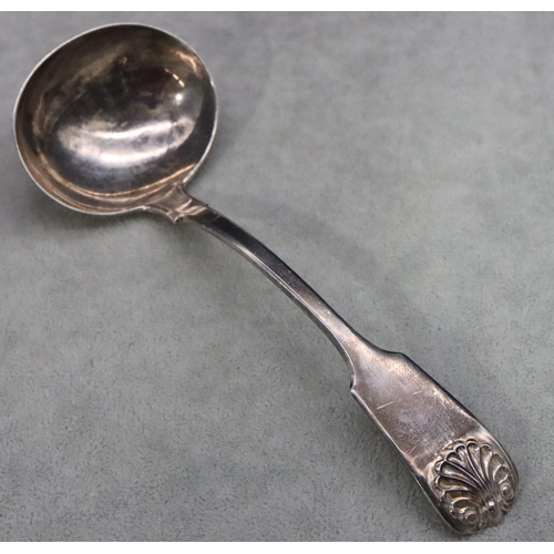 407 - A Victorian Newcastle silver small ladle, 1.8oz