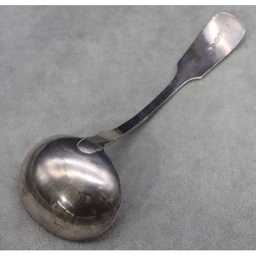 407 - A Victorian Newcastle silver small ladle, 1.8oz