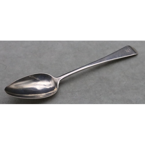 422 - A Georgian silver tablespoon, Exeter 1801, maker's mark JH, 1.6oz