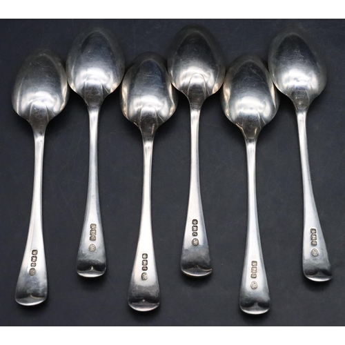 509 - A set of 6 Sheffield silver teaspoons, maker's mark JR, 5.4oz